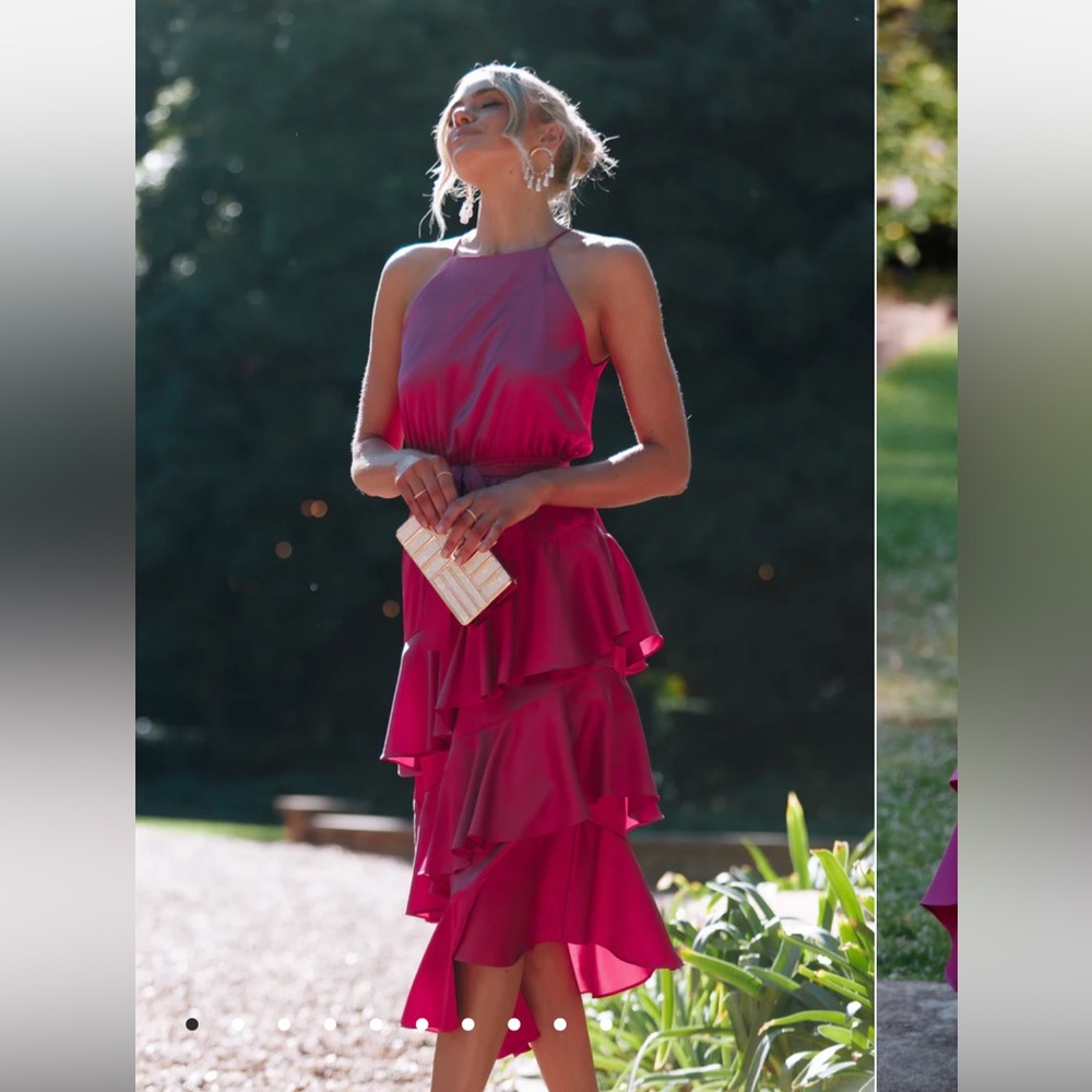 Petal & Pup Pink Midi Dress